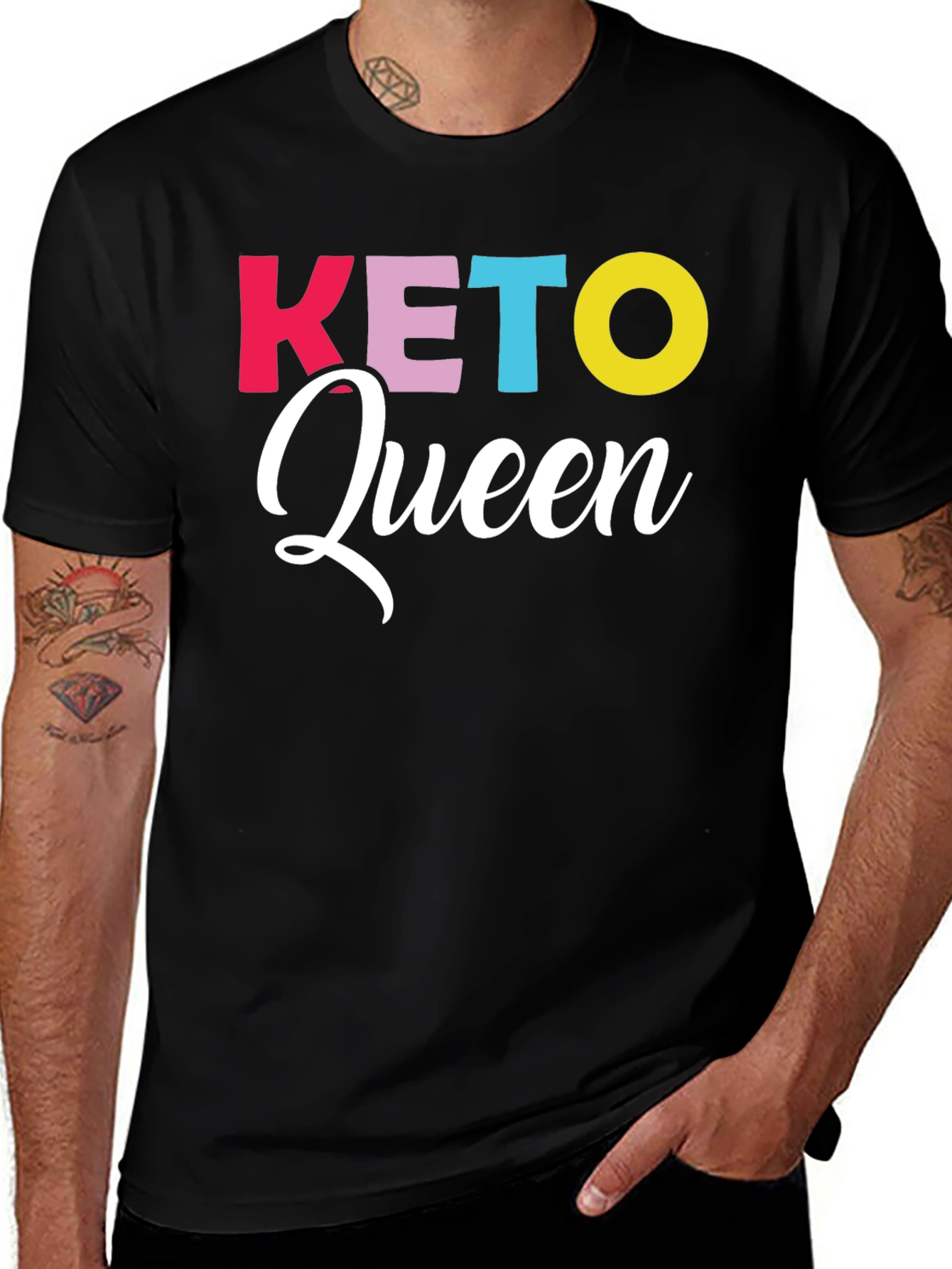 Keto Queen Graphic Tee - Trendy Diet Lifestyle Shirt