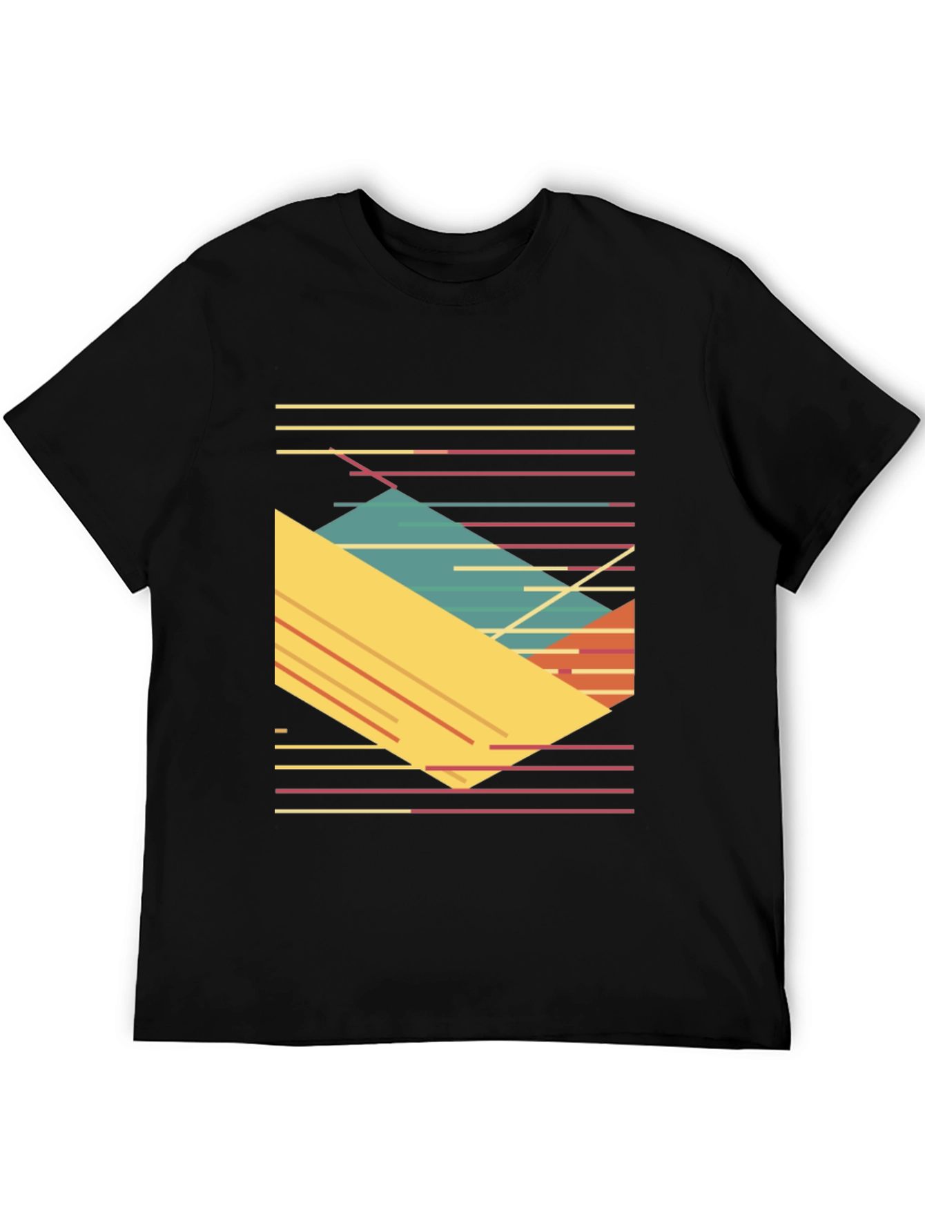 Retro Geometric T-Shirt - Bold 80s Style Tee