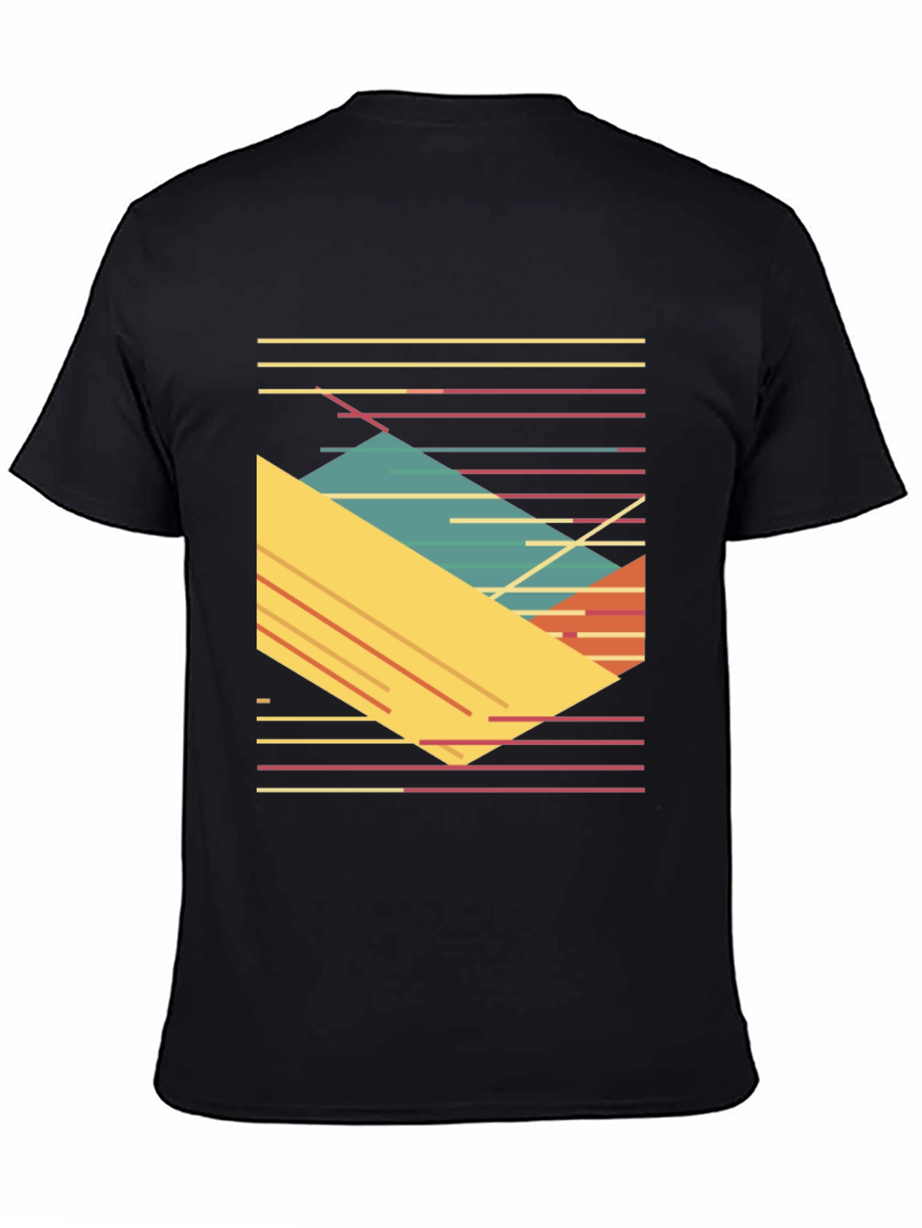 Retro Geometric T-Shirt - Bold 80s Style Tee