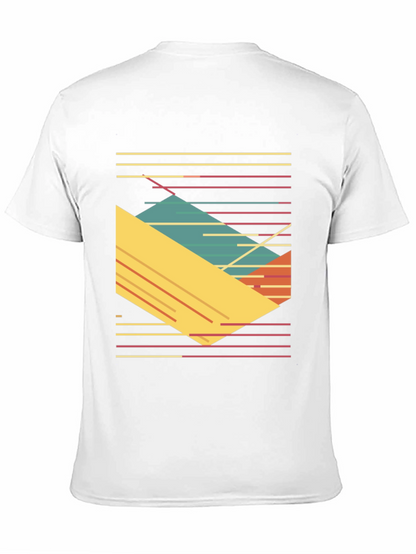 Retro Geometric T-Shirt - Bold 80s Style Tee