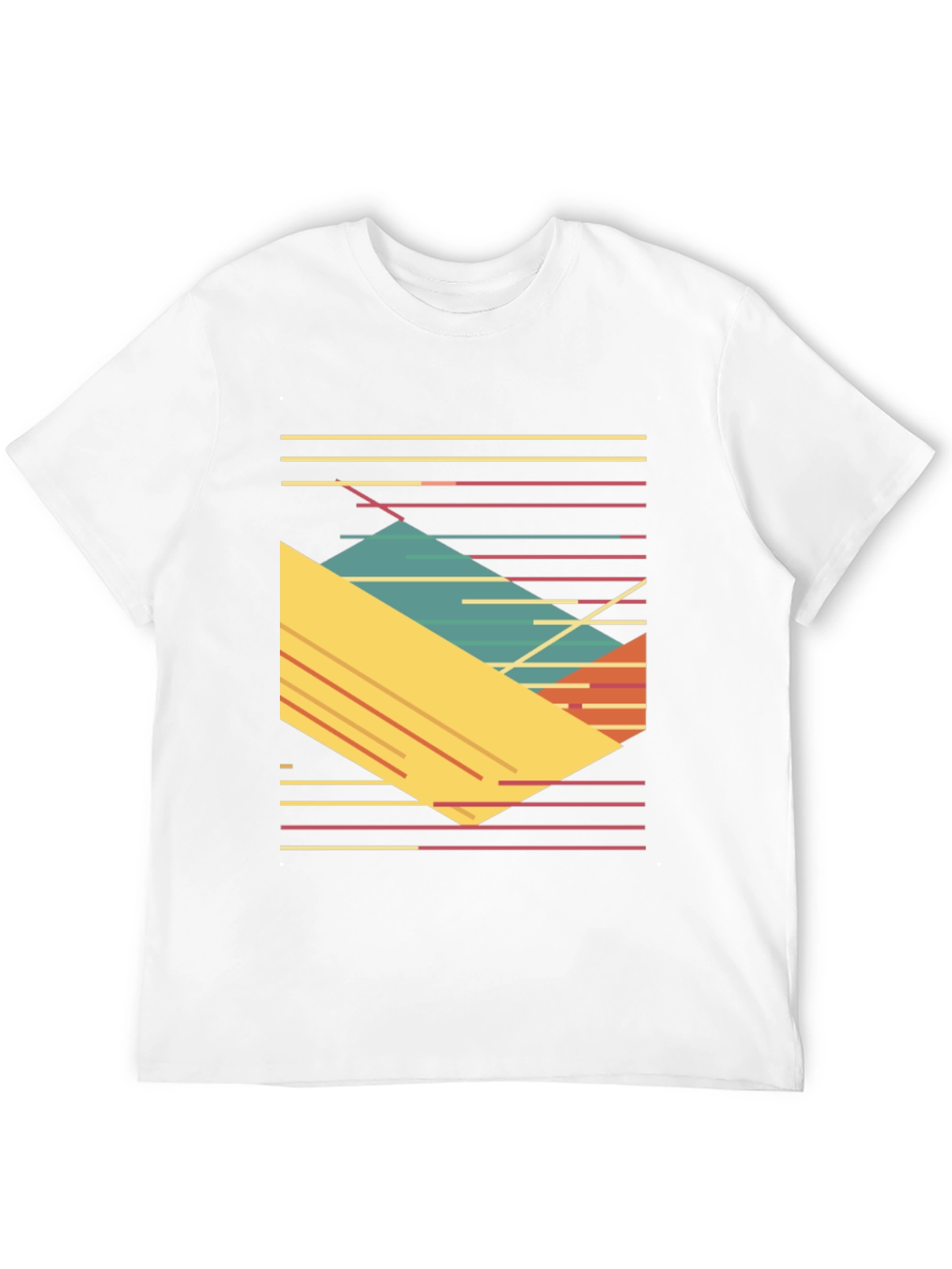 Retro Geometric T-Shirt - Bold 80s Style Tee