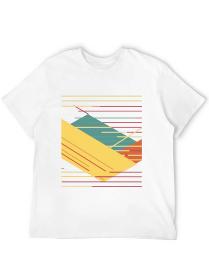Retro Geometric T-Shirt - Bold 80s Style Tee