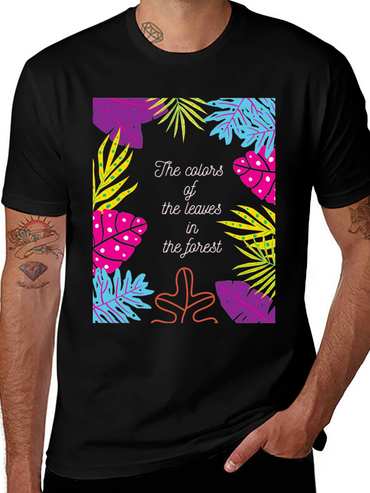 Tropical Leaves Graphic T-Shirt