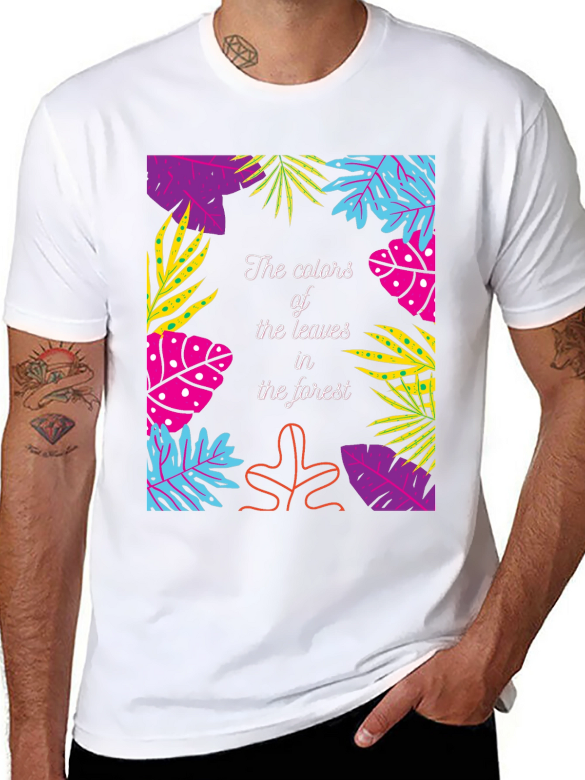 Tropical Leaves Graphic T-Shirt