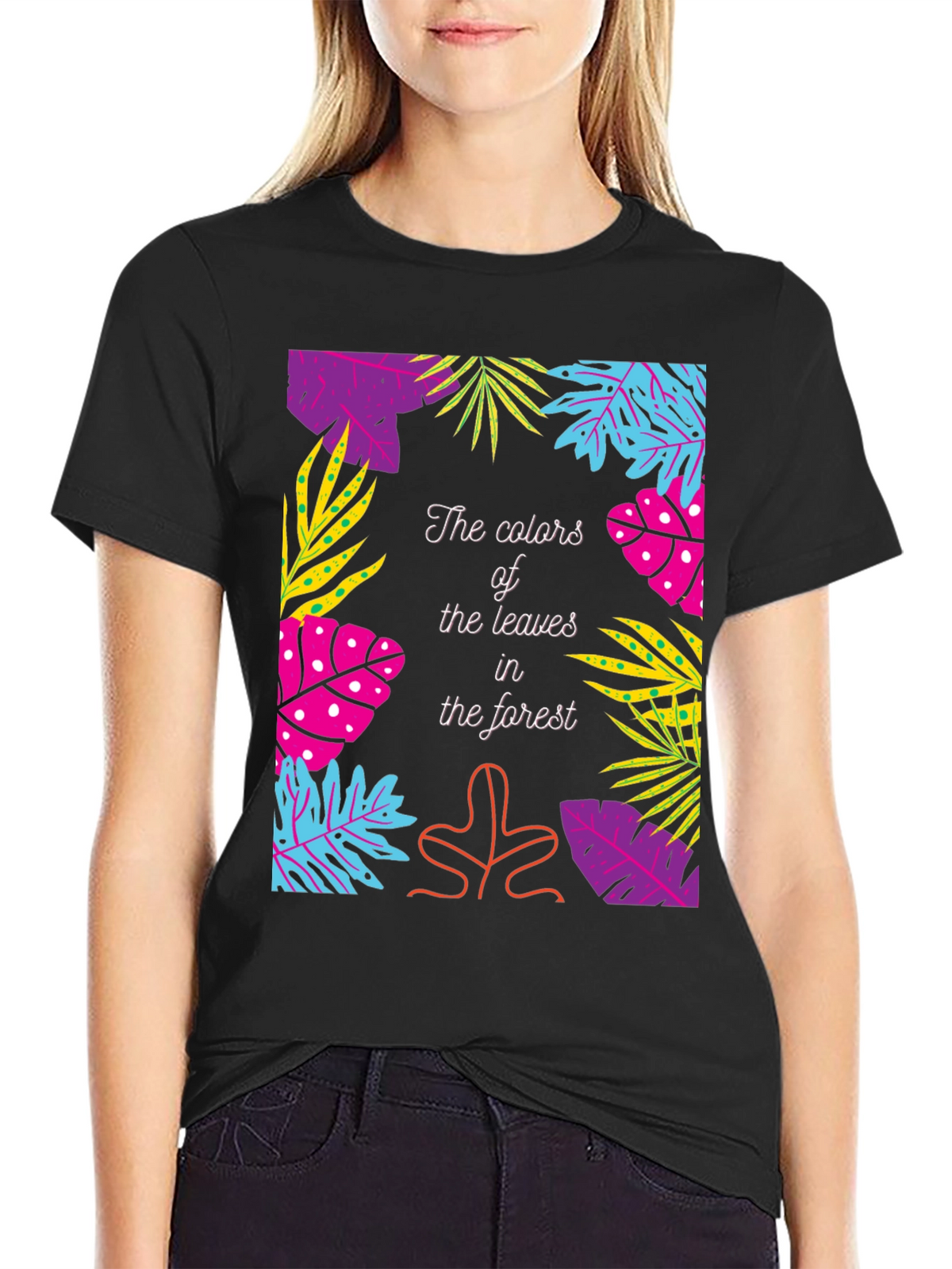 Tropical Leaves Graphic T-Shirt