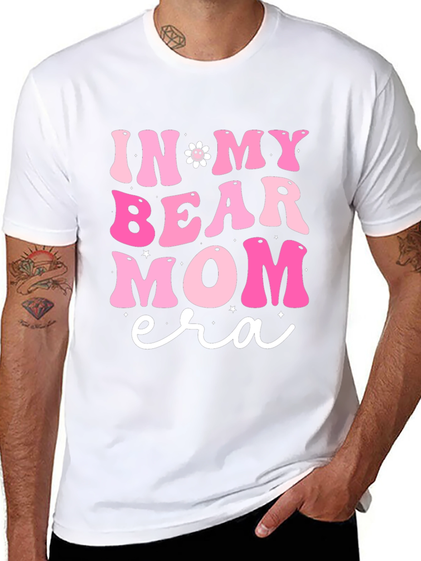 In My Bear Mom Era Black Graphic Tee