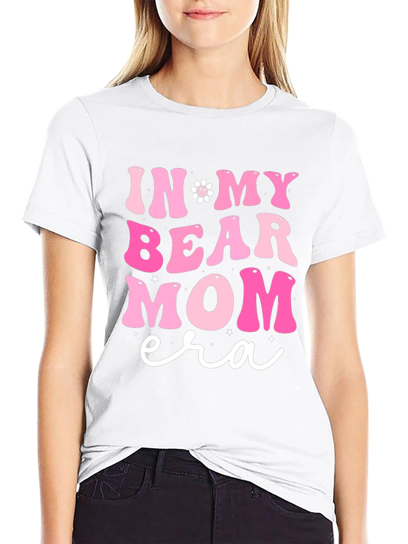In My Bear Mom Era Black Graphic Tee