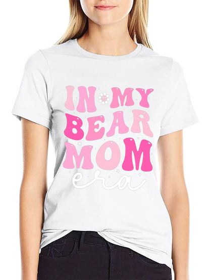 In My Bear Mom Era Black Graphic Tee