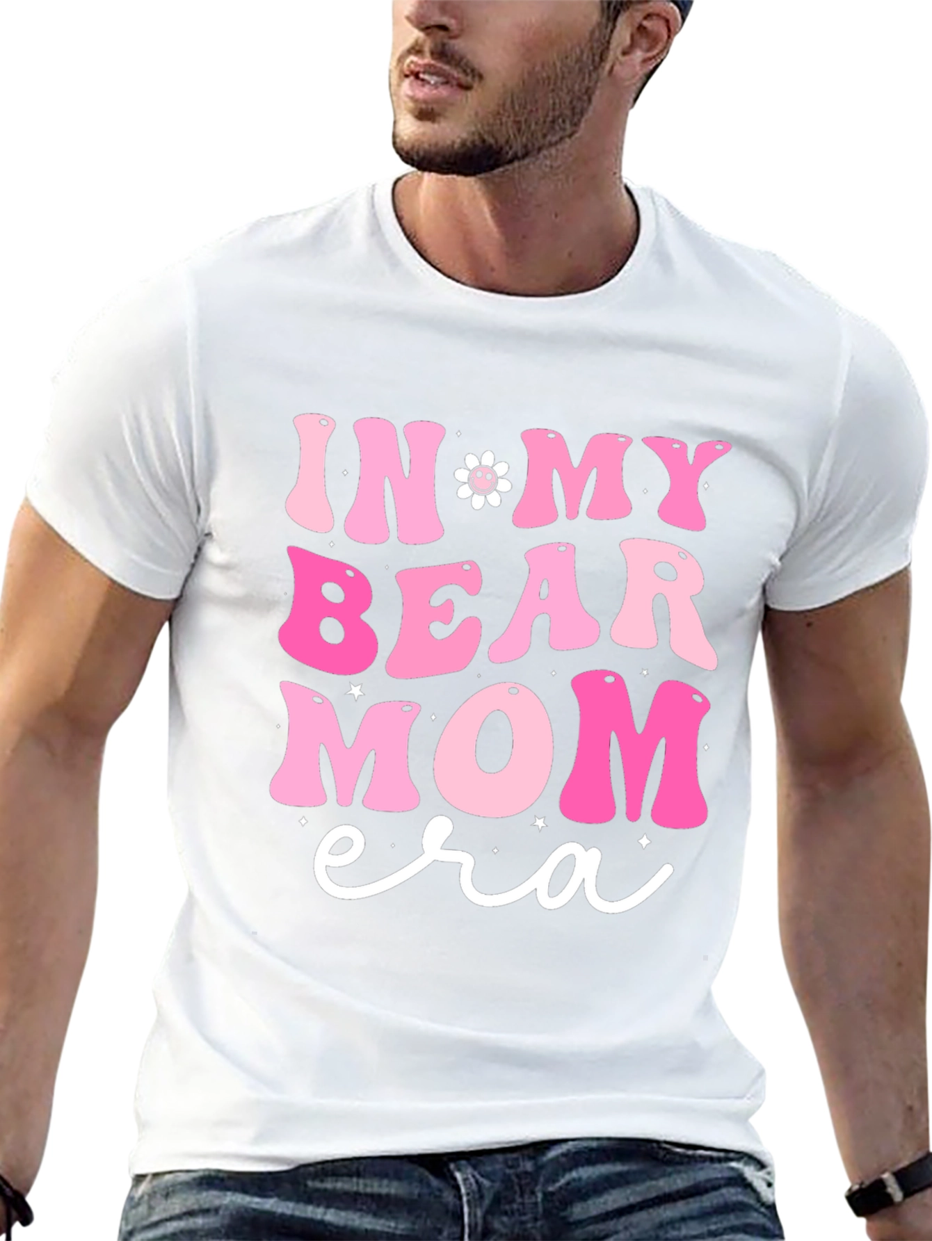 In My Bear Mom Era Black Graphic Tee