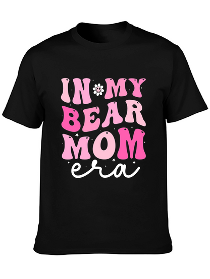 In My Bear Mom Era Black Graphic Tee