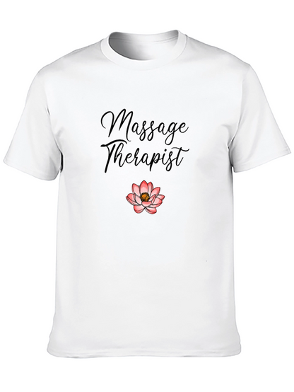 Massage Therapist Lotus Graphic T-Shirt