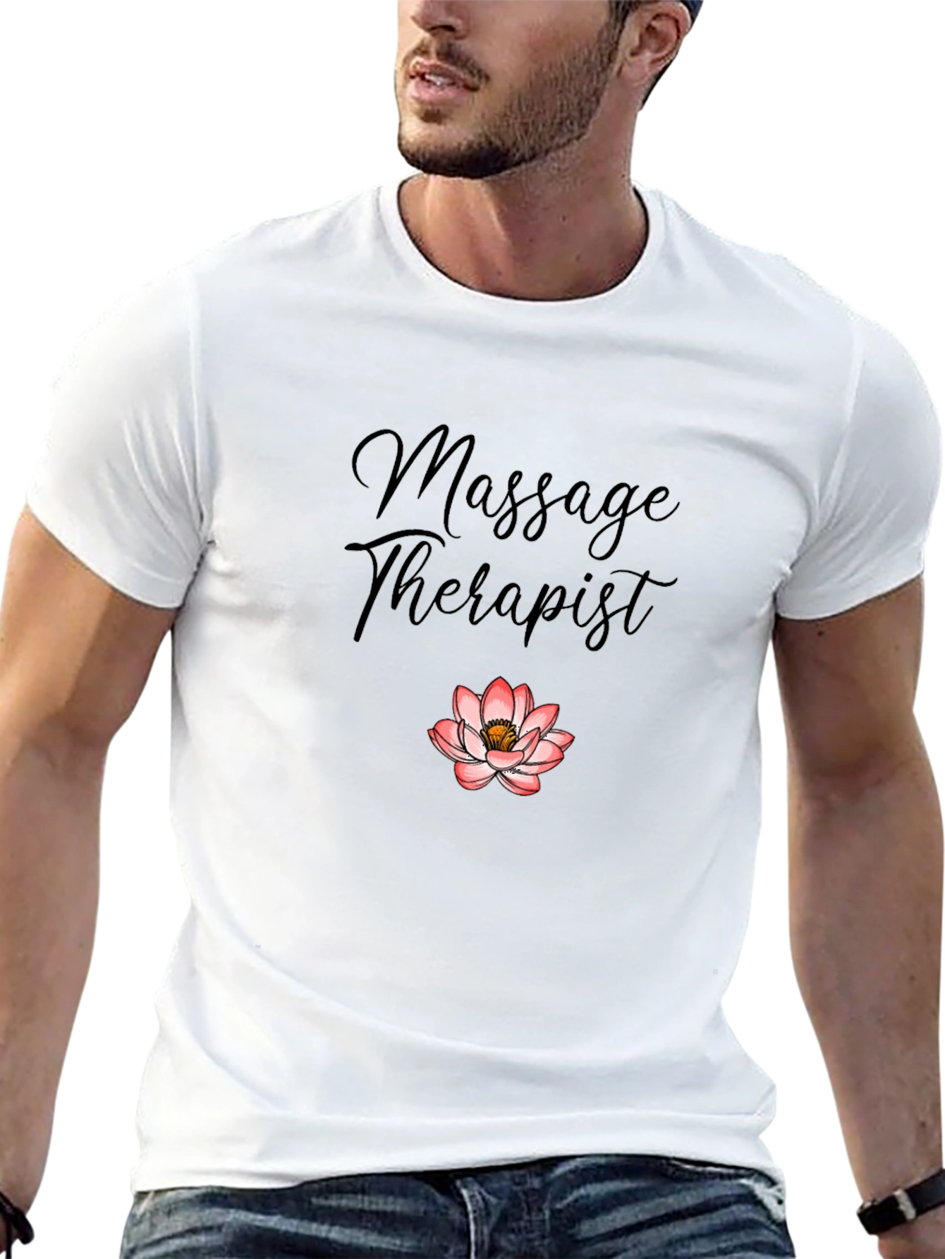 Massage Therapist Lotus Graphic T-Shirt