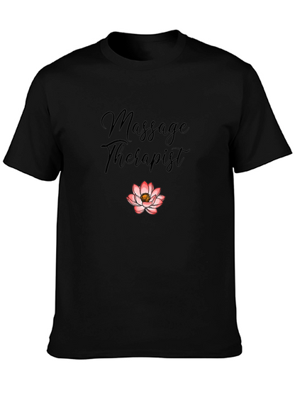 Massage Therapist Lotus Graphic T-Shirt