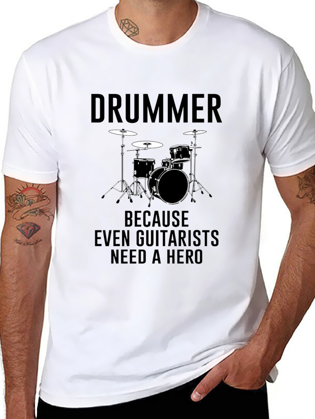 Drummer Hero T-Shirt - Musician Graphic Tee