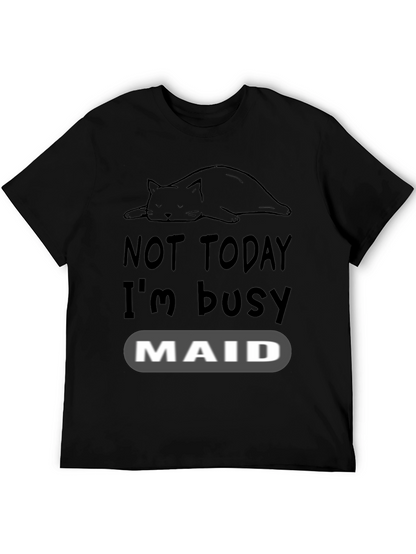 Not Today Im Busy Cat Maid T-Shirt