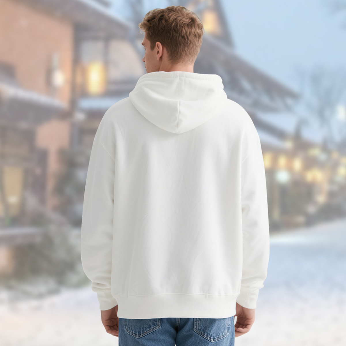 #Confiance Cursive Script White Pullover Hoodie