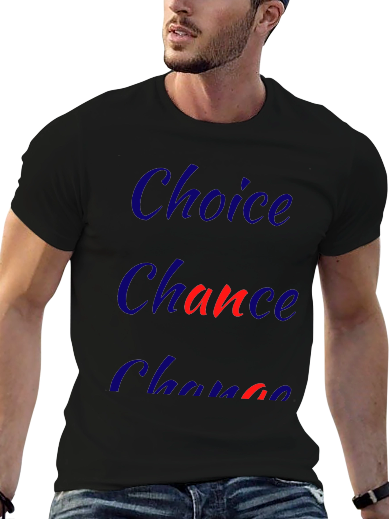 Choice Chance Change Graphic Tee - Mens Black T-Shirt