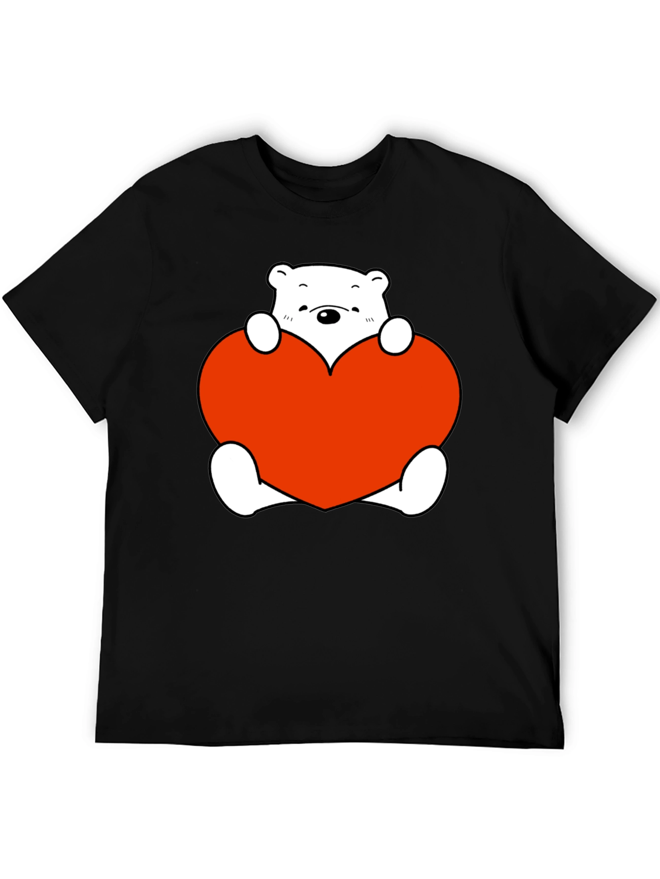 Cute Bear with Heart Graphic T-Shirt