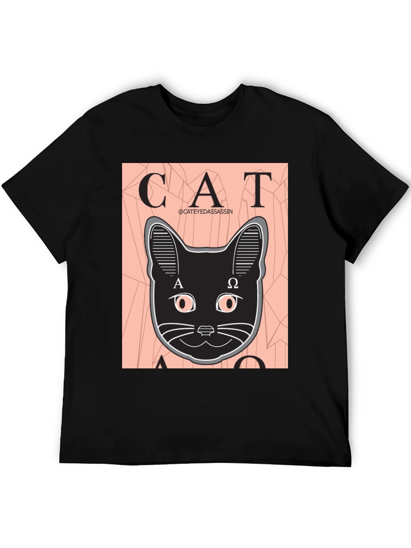 Cat Assassin Graphic Tee - Black T-Shirt