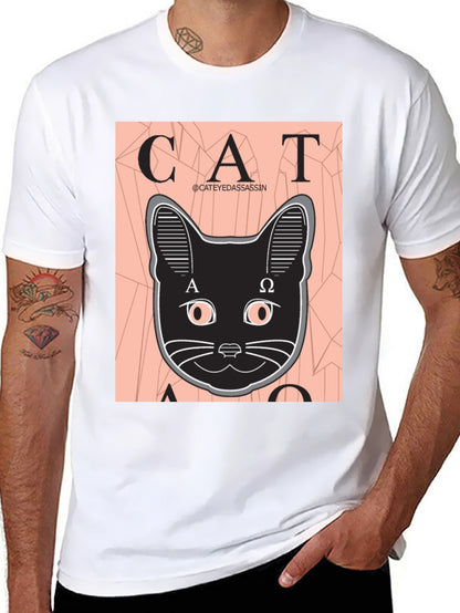 Cat Assassin Graphic Tee - Black T-Shirt
