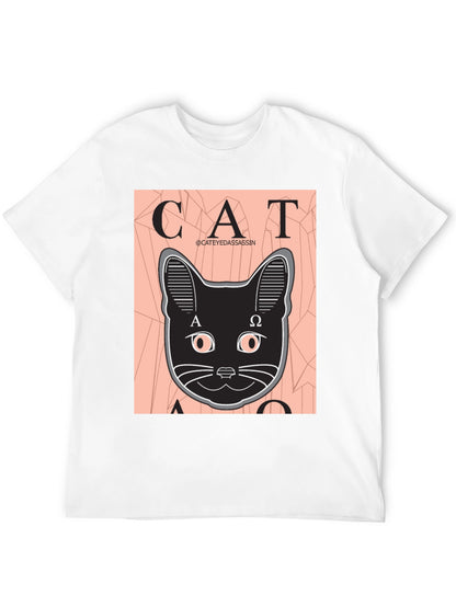 Cat Assassin Graphic Tee - Black T-Shirt