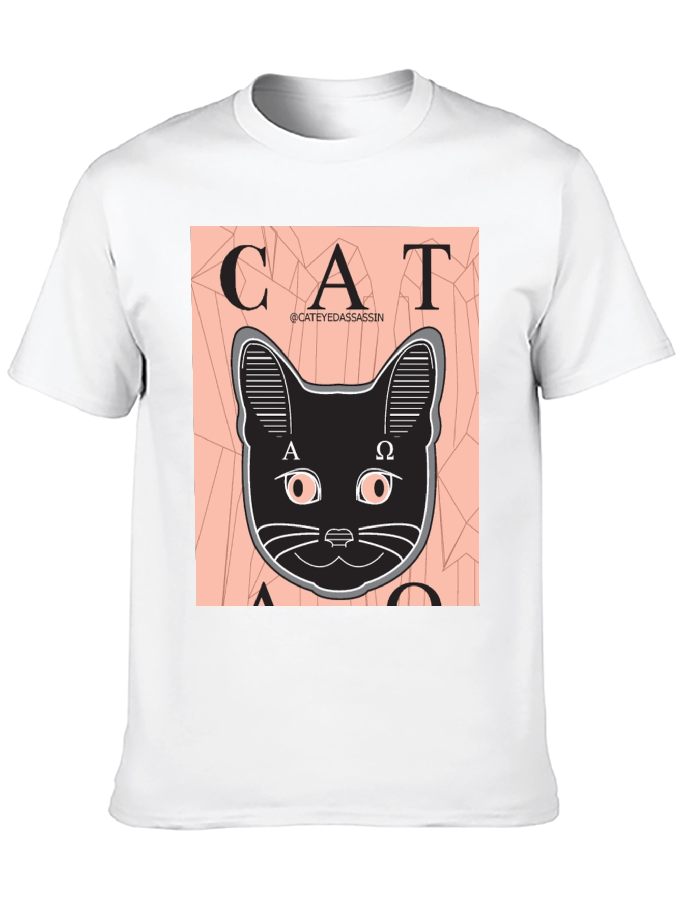 Cat Assassin Graphic Tee - Black T-Shirt