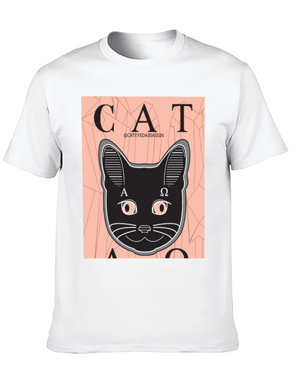 Cat Assassin Graphic Tee - Black T-Shirt