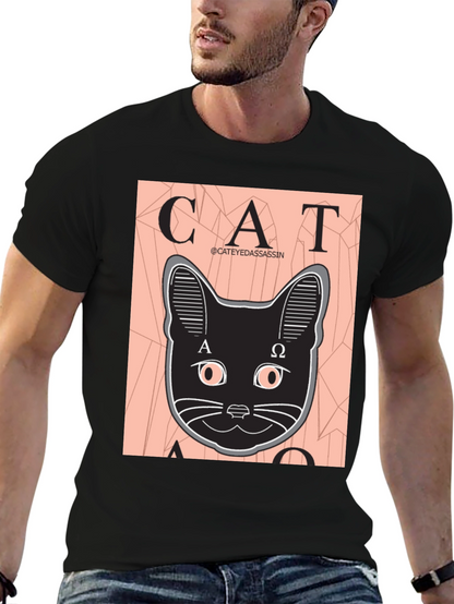 Cat Assassin Graphic Tee - Black T-Shirt
