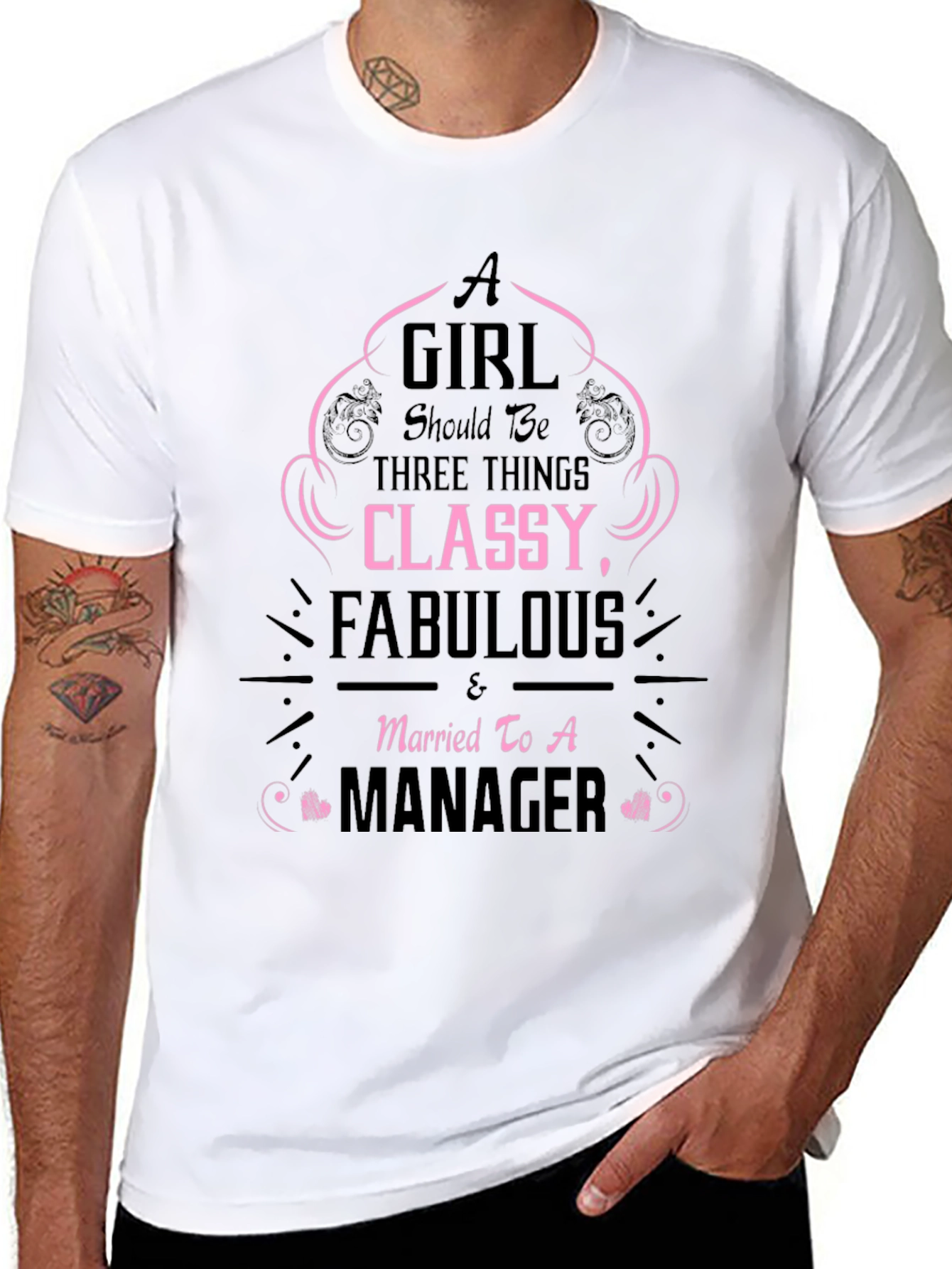 Classy & Fabulous Managers Wife T-Shirt