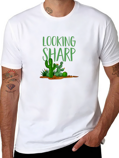 Looking Sharp Cactus T-Shirt - Black Cotton Tee