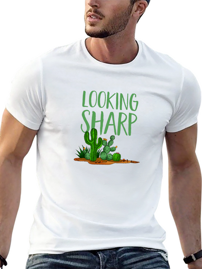 Looking Sharp Cactus T-Shirt - Black Cotton Tee