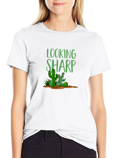 Looking Sharp Cactus T-Shirt - Black Cotton Tee