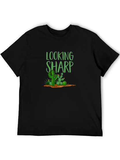 Looking Sharp Cactus T-Shirt - Black Cotton Tee
