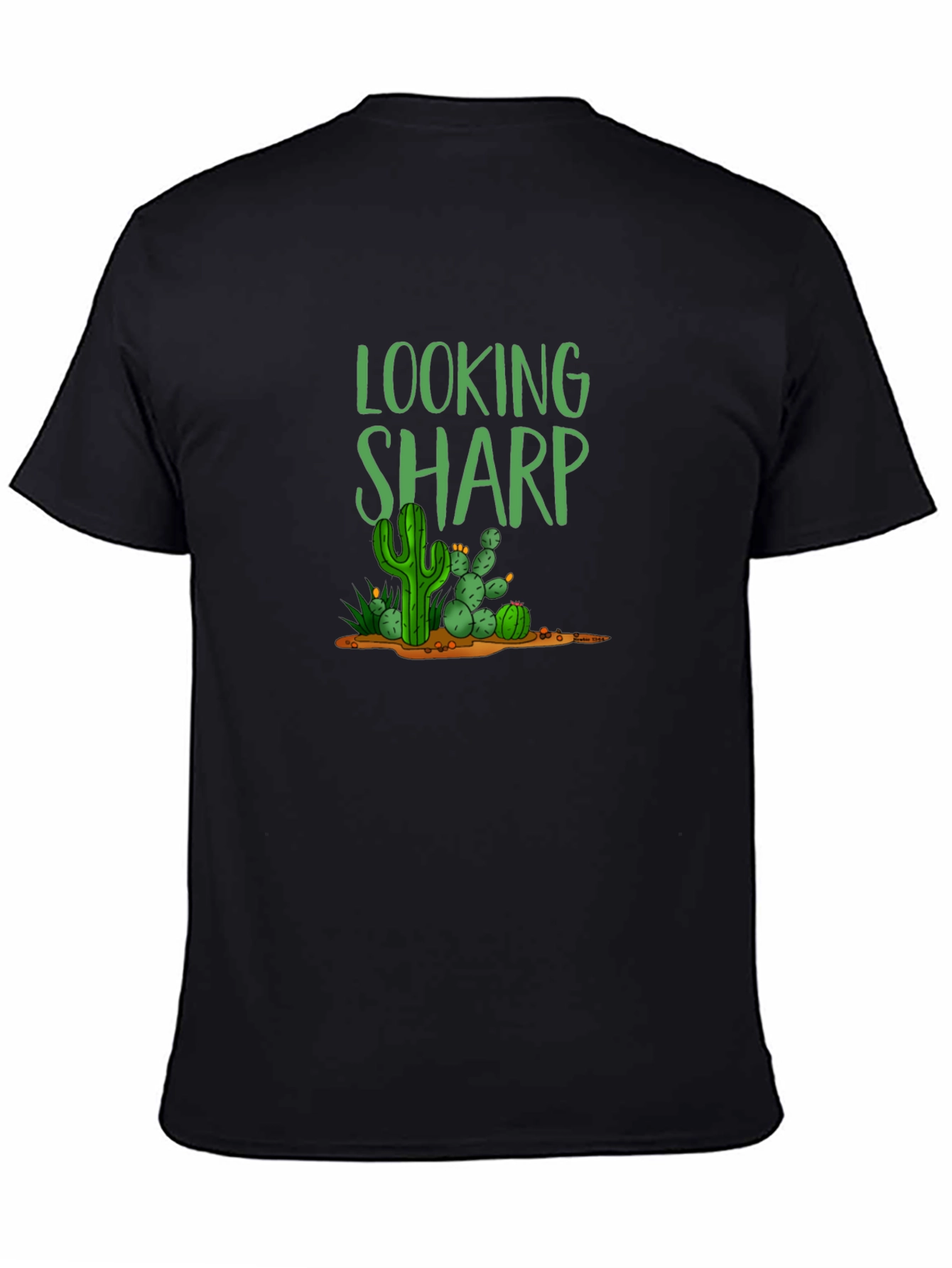 Looking Sharp Cactus T-Shirt - Black Cotton Tee