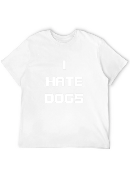 I Hate Dogs Graphic Tee - Black Crewneck T-Shirt