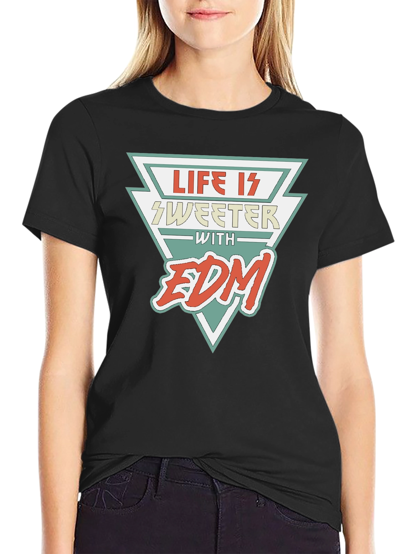 Life is Sweeter with EDM Black T-Shirt