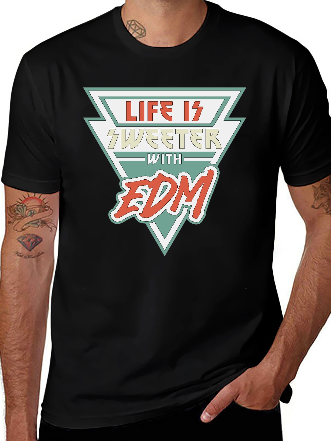 Life is Sweeter with EDM Black T-Shirt