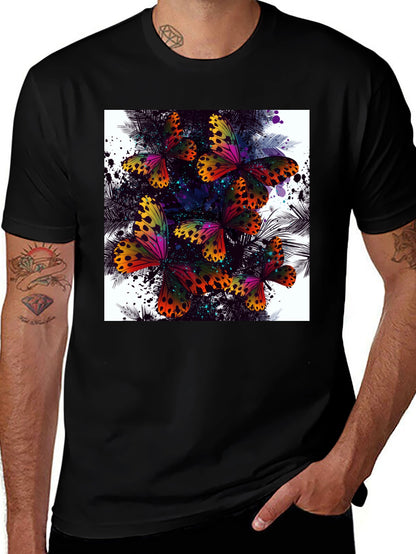 Butterfly Splash Black T-Shirt