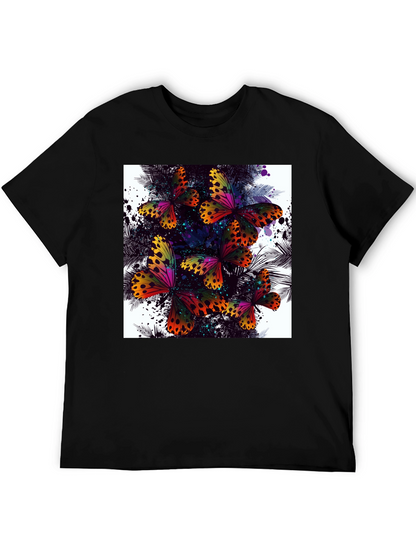 Butterfly Splash Black T-Shirt