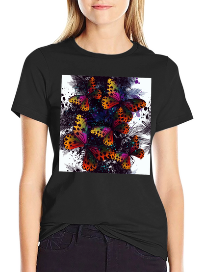 Butterfly Splash Black T-Shirt