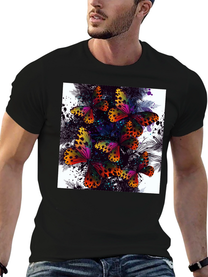 Butterfly Splash Black T-Shirt