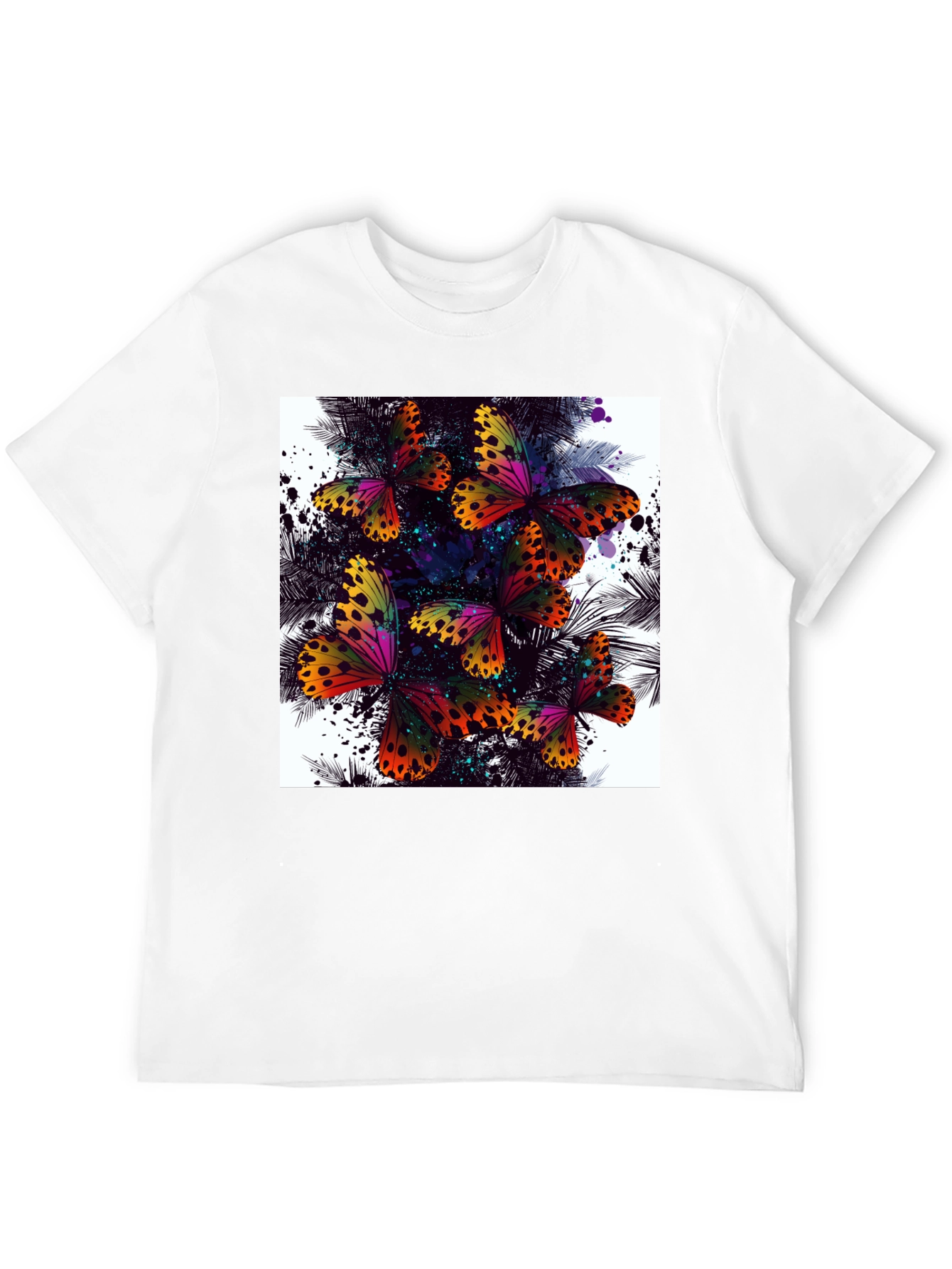 Butterfly Splash Black T-Shirt
