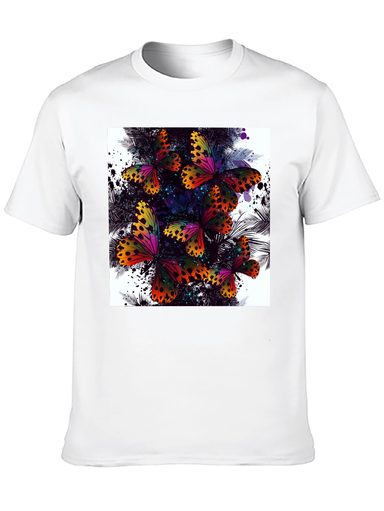 Butterfly Splash Black T-Shirt