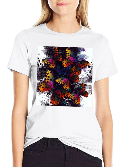 Butterfly Splash Black T-Shirt
