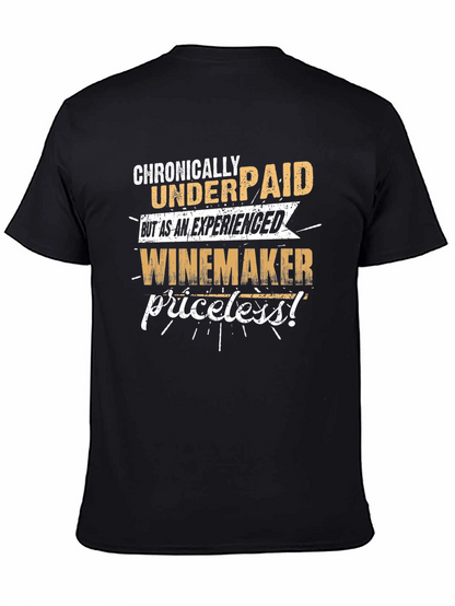 Chronically Underpaid Winemaker Black T-Shirt