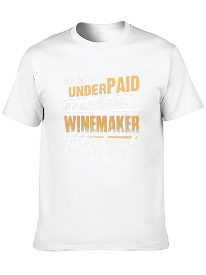 Chronically Underpaid Winemaker Black T-Shirt