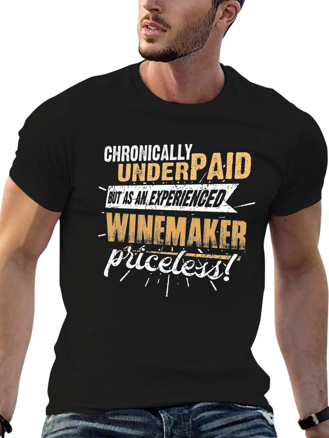 Chronically Underpaid Winemaker Black T-Shirt