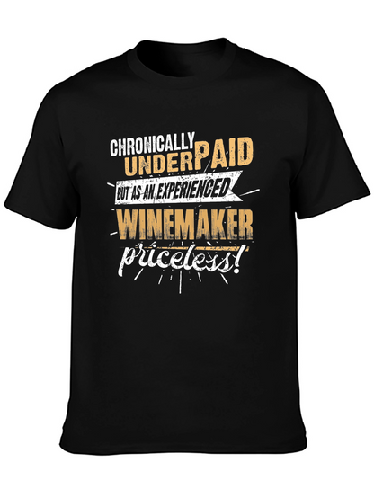 Chronically Underpaid Winemaker Black T-Shirt