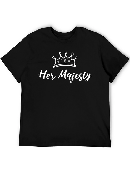 Her Majesty Crown Graphic Tee - Black