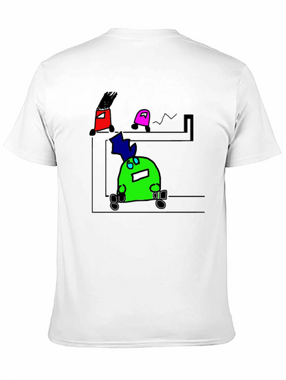Cartoon Character Graphic Black T-Shirt